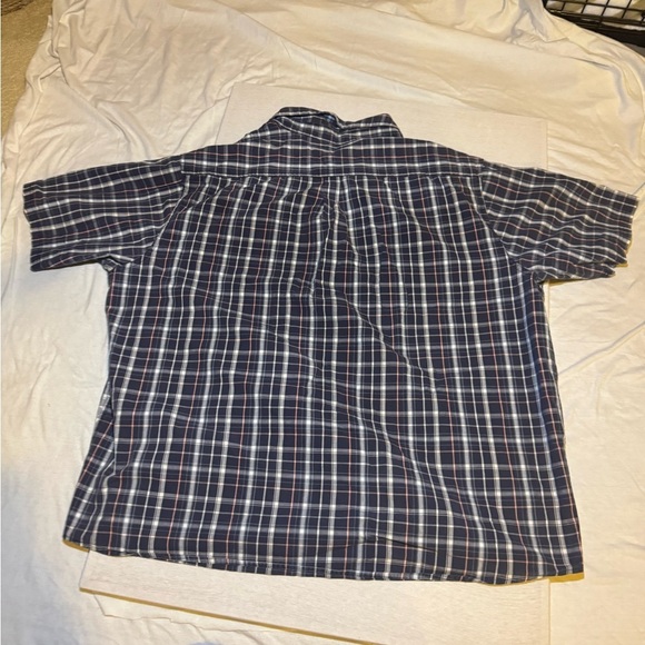 Wrangler Navy and White Plaid Casual Shirt - Picture 4 of 5